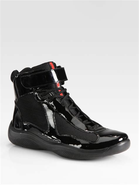 sneaker donna prada|prada high top sneakers women's.